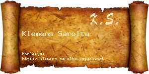 Klemens Sarolta névjegykártya