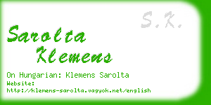 sarolta klemens business card